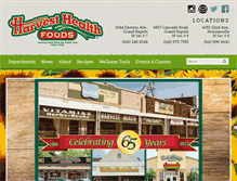 Tablet Screenshot of harvesthealthfoods.com